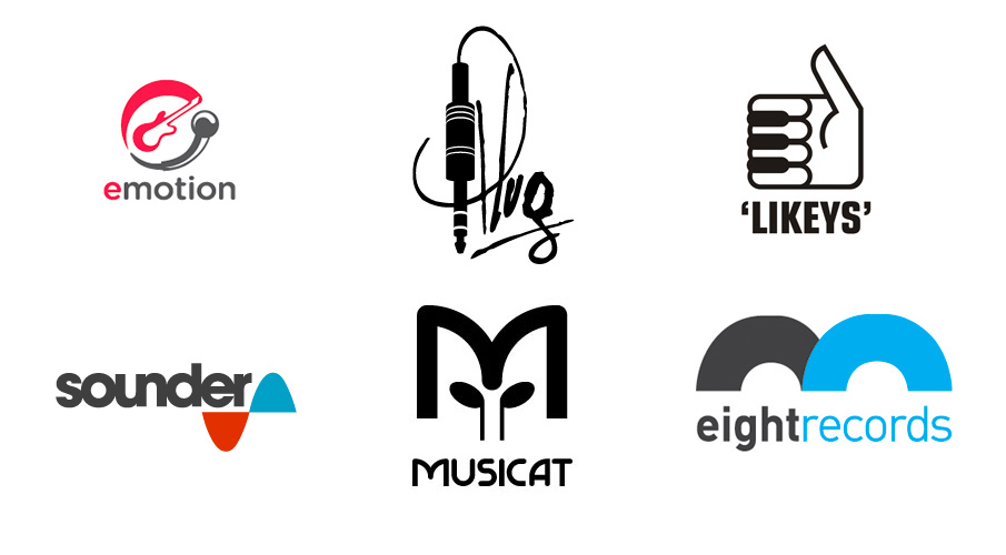 45 créations de logos pour la musique