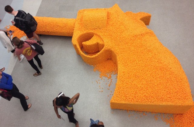 Gun-Sculpture-Made-with-Cheese-Puffs_0-640x480